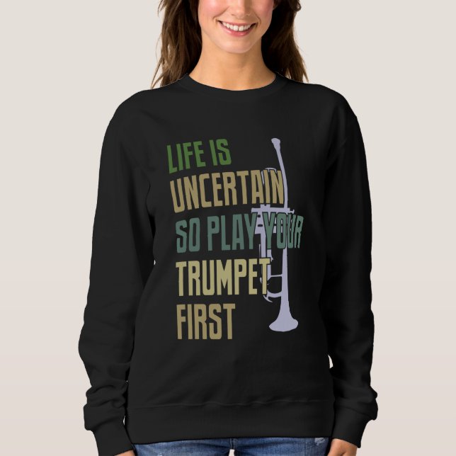 Sudadera Trumpet Player Retro Style (Anverso)
