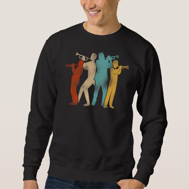 Sudadera Trumpet Player Retro Vintage (Anverso)
