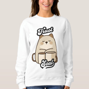 Sudadera Trust Soul – Gato Kawaii y Tazas Zen