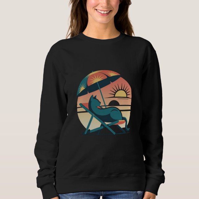 Sudadera Tshirt Vacation Vibes Cat (Anverso)
