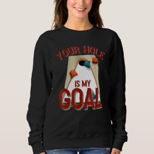 Sudadera Tu Agujero Es Mi Meta Cornhole Bolsa De Frijoles