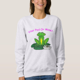 Sudadera ¿Tu Almohadilla o la Mía? Gris Claro de Mujer
