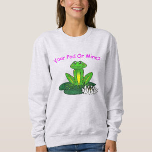 Sudadera ¿Tu Almohadilla o la Mía? Gris Claro de Mujer