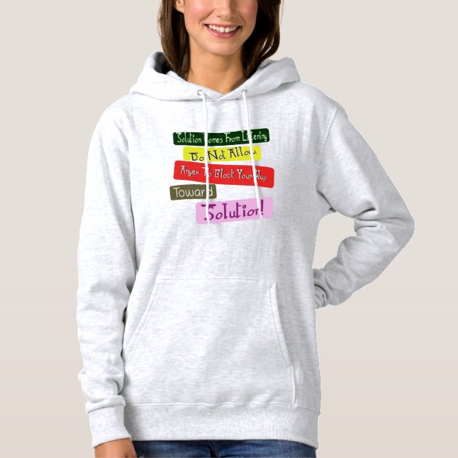 Sudadera "Tu Camino Hacia La Solución" Diseño Cuto. ¡Hazte  (Anverso)