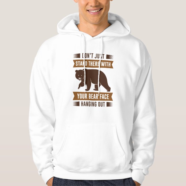 Sudadera Tu cara de oso colgando hacia fuera (Anverso)