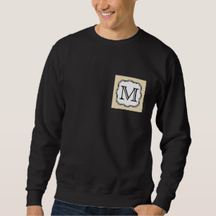Sudadera Tu carta. Personalizado Monograma. Punto Beige Pol