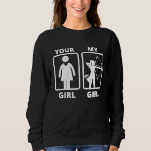 Sudadera Tu chica mi chica idea de tiro con arco