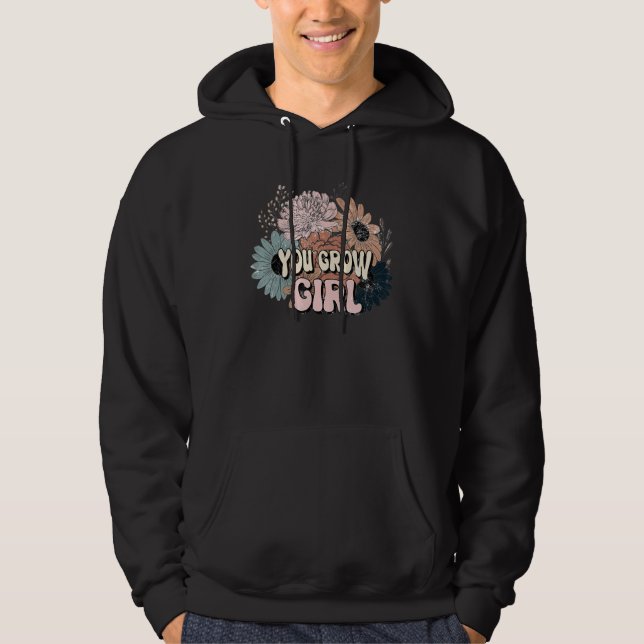 Sudadera Tú Creces Chica   Jardineros Flores Suculenta Cact (Anverso)