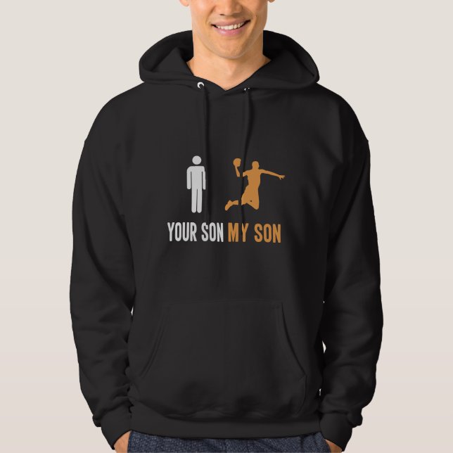 Sudadera Tu hijo mi hijo es gracioso baloncesto simple (Anverso)