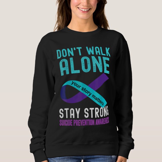 Sudadera Tu historia importa Prevención del suicidio Verde  (Anverso)