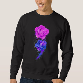 Sudadera Tu historia no ha terminado aún punto y coma rosas