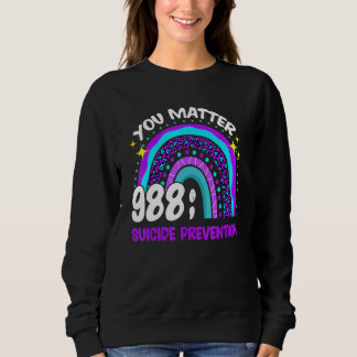 Sudadera Tú Importas 988 Conciencia de Prevención del Suici