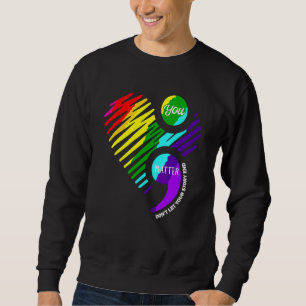 Sudadera Tú Importas Punto y Coma Mes de Conciencia Mental