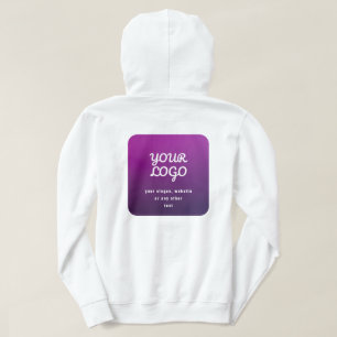 Sudadera Tu logotipo y elegante degradado de púrpura claro