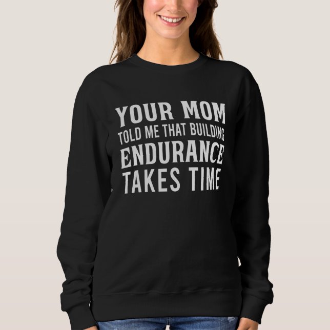 Sudadera Tu mamá meme gimnasio sarcasmo entrenamiento sarcá (Anverso)