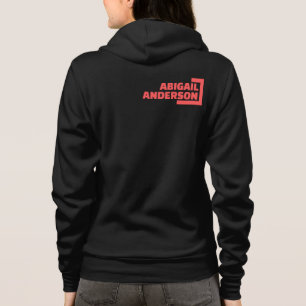 Sudadera Tu nombre en un corchete rojo, logo delantero y tr