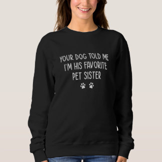 Sudadera Tu Perro Me Dijo Que Yo Soy Su Mascota Favorito.