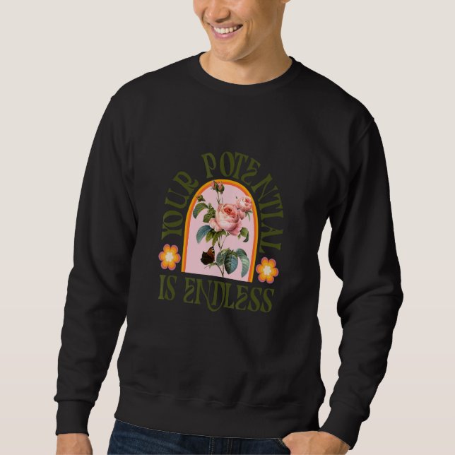 Sudadera Tu potencial es infinito Retro inspiración Profeso (Anverso)