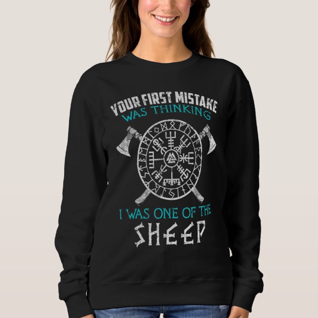 Sudadera Tu Primer Error Vikingo Nórdico (Anverso)