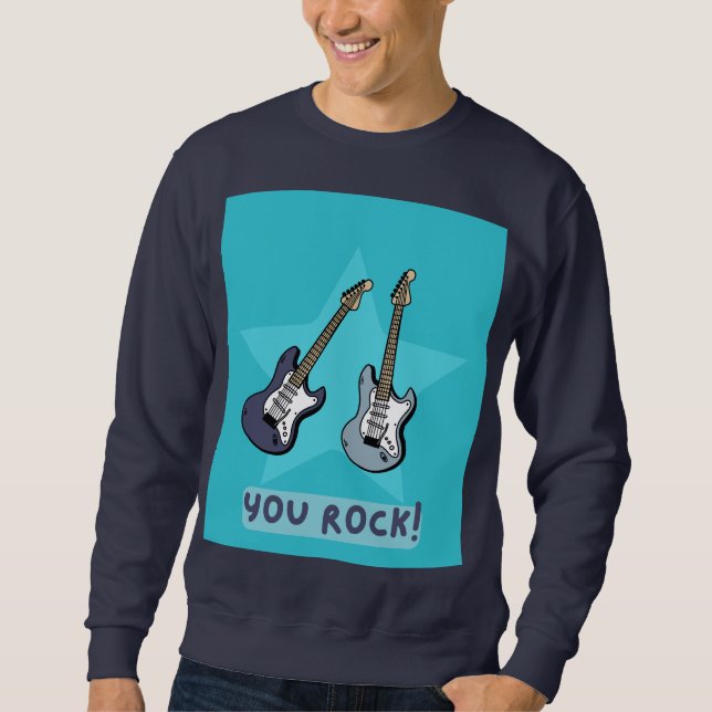 Sudadera "¡Tú rocas!": camiseta de guitarra (Anverso)