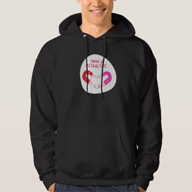 Sudadera Tu Tan Atractivo Corazón De Magnet Valentines Para (Anverso)