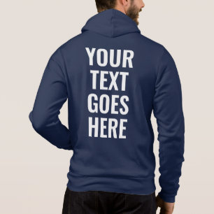 Sudadera Tu Texto Hombre Elegante Parte Trasera Impreso Mod