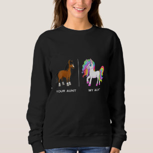 Sudadera Tu tía Caballo Mi tía Unicorn