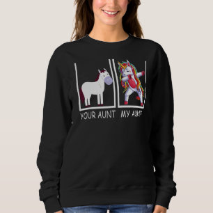 Sudadera Tu tía mi tía Caballo y unicornio divertidos tee p