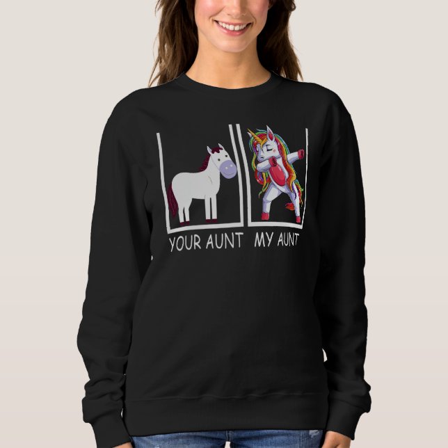Sudadera Tu tía mi tía Caballo y unicornio divertidos tee p (Anverso)