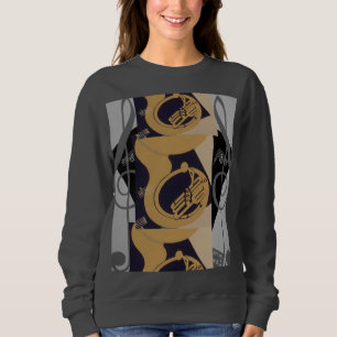 Sudadera Tuba Y Notas De Música