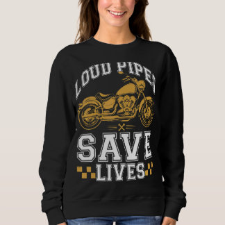 Sudadera Tuberías ruidosas salvan vidas motociclistas