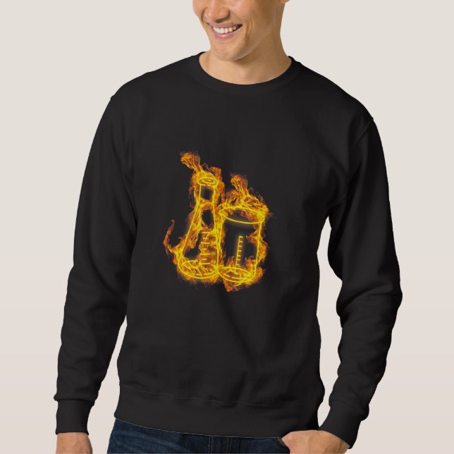 Sudadera Tubo de prueba de fuego llama a un científico del  (Anverso)