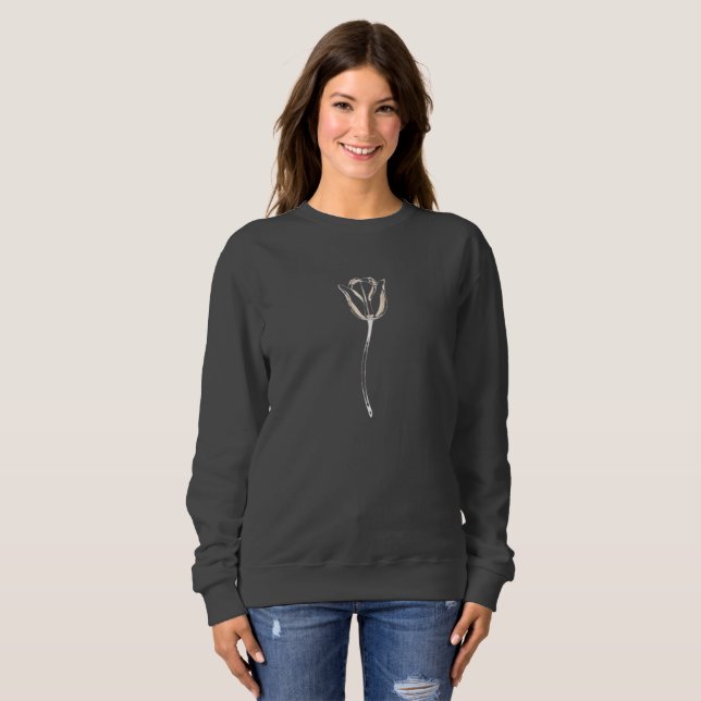 Sudadera Tulipán - Ilustración Elegante (Anverso completo)
