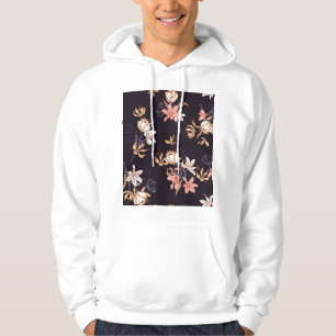 Sudadera Tulipanes de época, fondo morado oscuro