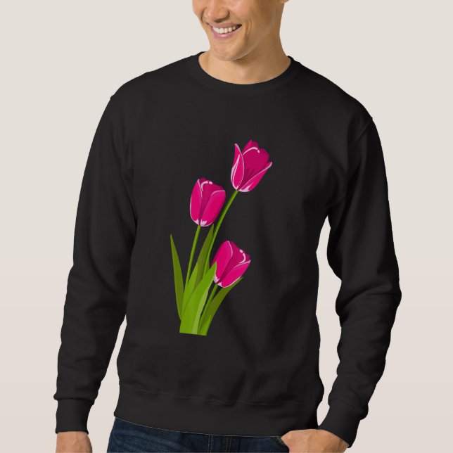 Sudadera Tulipanes rosados (Anverso)
