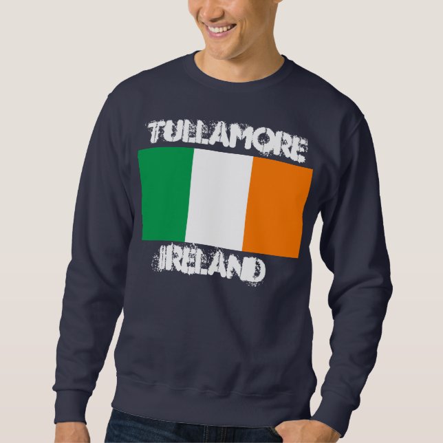 Sudadera Tullamore, Irlanda con bandera irlandesa (Anverso)