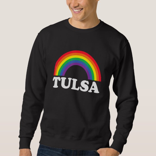 Sudadera Tulsa Rainbow LGBTQ Gay Pride Lesbians Queer (Anverso)