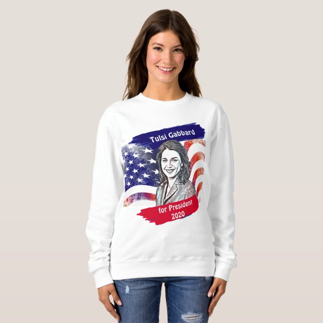 Sudadera Tulsi Gabbard para las elecciones presidenciales d (Anverso completo)