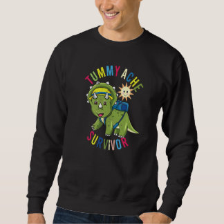 Sudadera Tummy Ache Survivor Stomach Aches Dinosaurs Back T