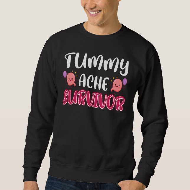 Sudadera Tummy Ache Survivor Stomachache Awareness Apparel  (Anverso)