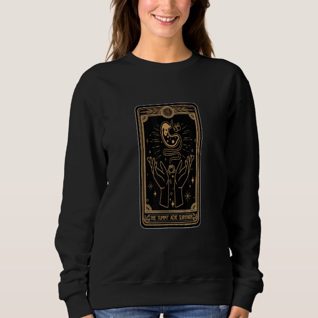 Sudadera Tummy Ache Survivor Tarot Card Stomachache Awarene (Anverso)
