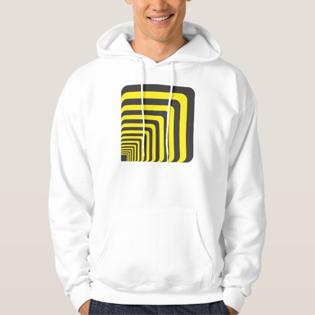 Sudadera Túnel en negro y amarillo - perspectiva (Anverso)