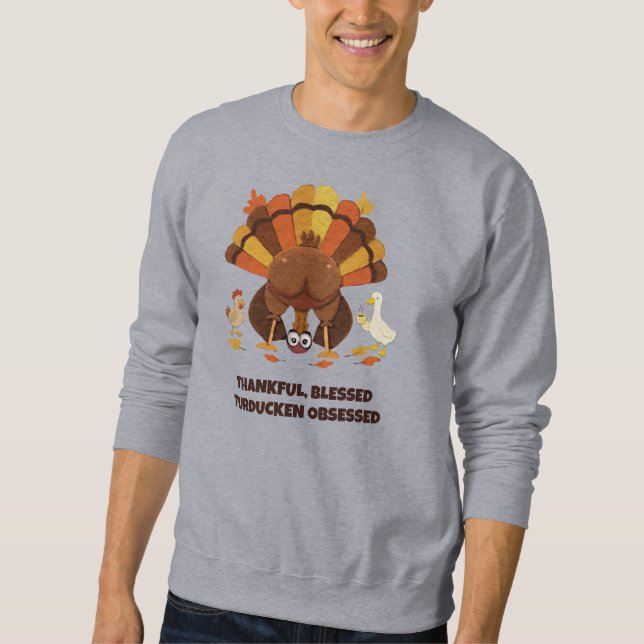 Sudadera TURDUCKEN OBSESSED Funny Thanksgiving (Anverso)