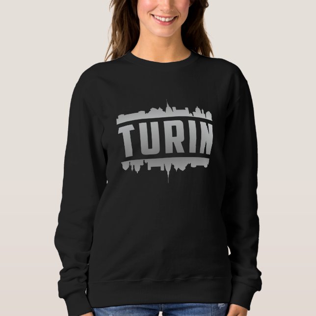 Sudadera Turín Italia City Skyline Cityscape Funny Gift (Anverso)