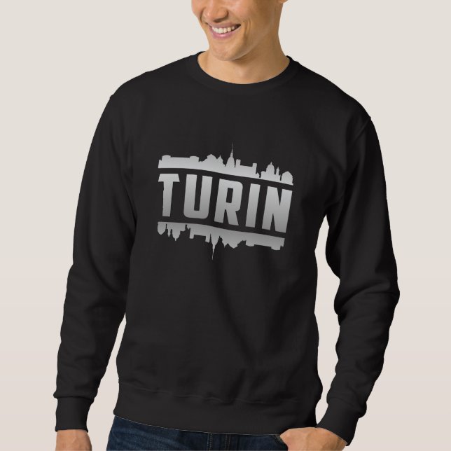 Sudadera Turín Italia City Skyline Cityscape Funny Gift (Anverso)