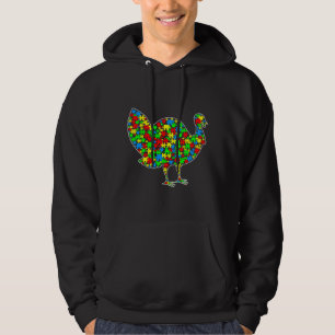 Sudadera Turquía Funny Puzzle Animals Autism Awareness