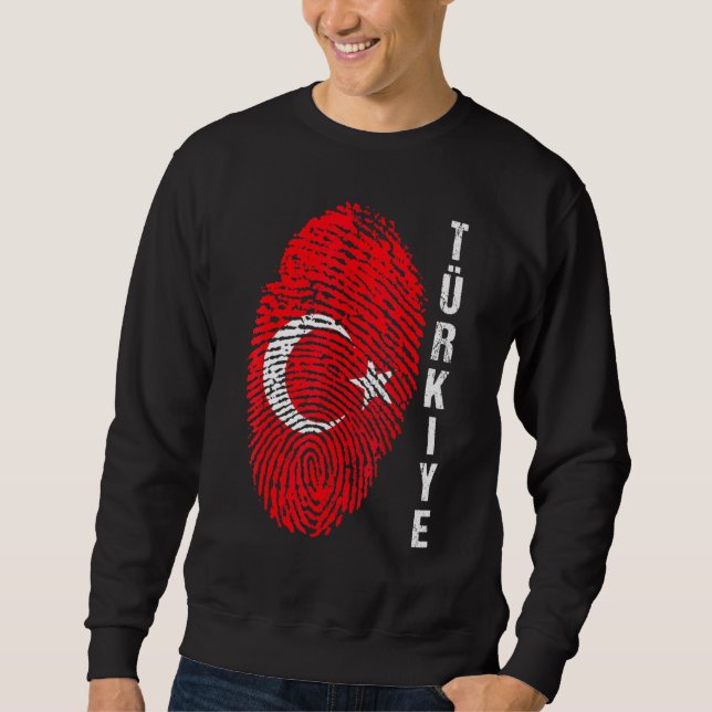Sudadera Turquía Turkiye Bandera Nacional Marca Bayragi H (Anverso)
