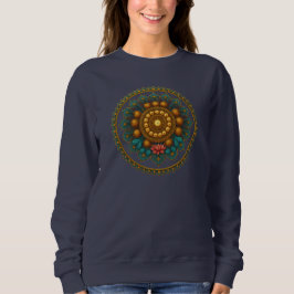 Sudadera Turquoise Gold Lotus Mandala -Boho Fantasy Graphic
