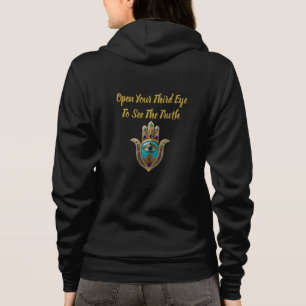 Sudadera Turquoise Third Eye Hamsa Zip