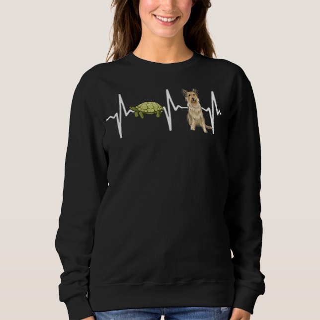 Sudadera Turtle Berger Picard Heartbeat Dog (Anverso)